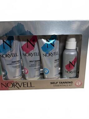 NEW Norvell Self Tanning Essentials Kit Sunless Tanner Spray Cleanser Mousse